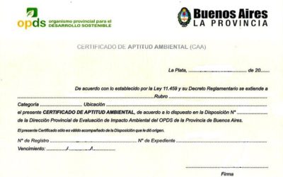 Certificado de Aptitud Ambiental (CAA)