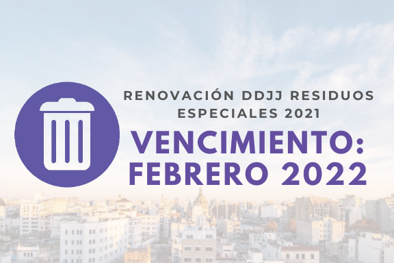 Renovación Declaración Jurada de Residuos Especiales ante OPDS